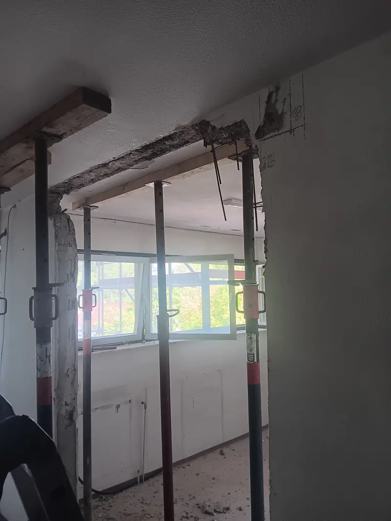 Wand stemmen und Rückbau